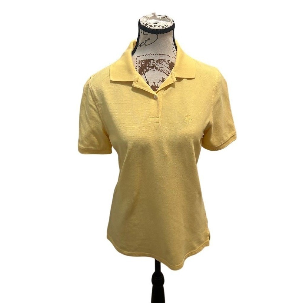 Brooks Brothers Women's Polo Shirt Yellow Short Sleeve Size S Casual Summer