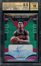 BGS 9.5 DE'ANDRE HUNTER 2019 PRIZM GREEN SHIMMER RC AUTO 7/25 ROOKIE AUTOGRAPH