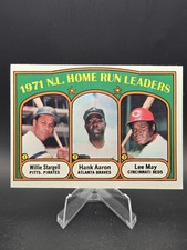 1972 Topps - League Leaders Hank Aaron, Willie Stargell, Lee May #89 EX