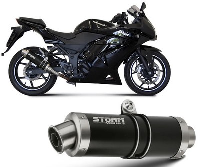 Auspuff Storm by Mivv Schalldampfer Gp Nero Kawasaki Ninja 250r 2008 > 2013