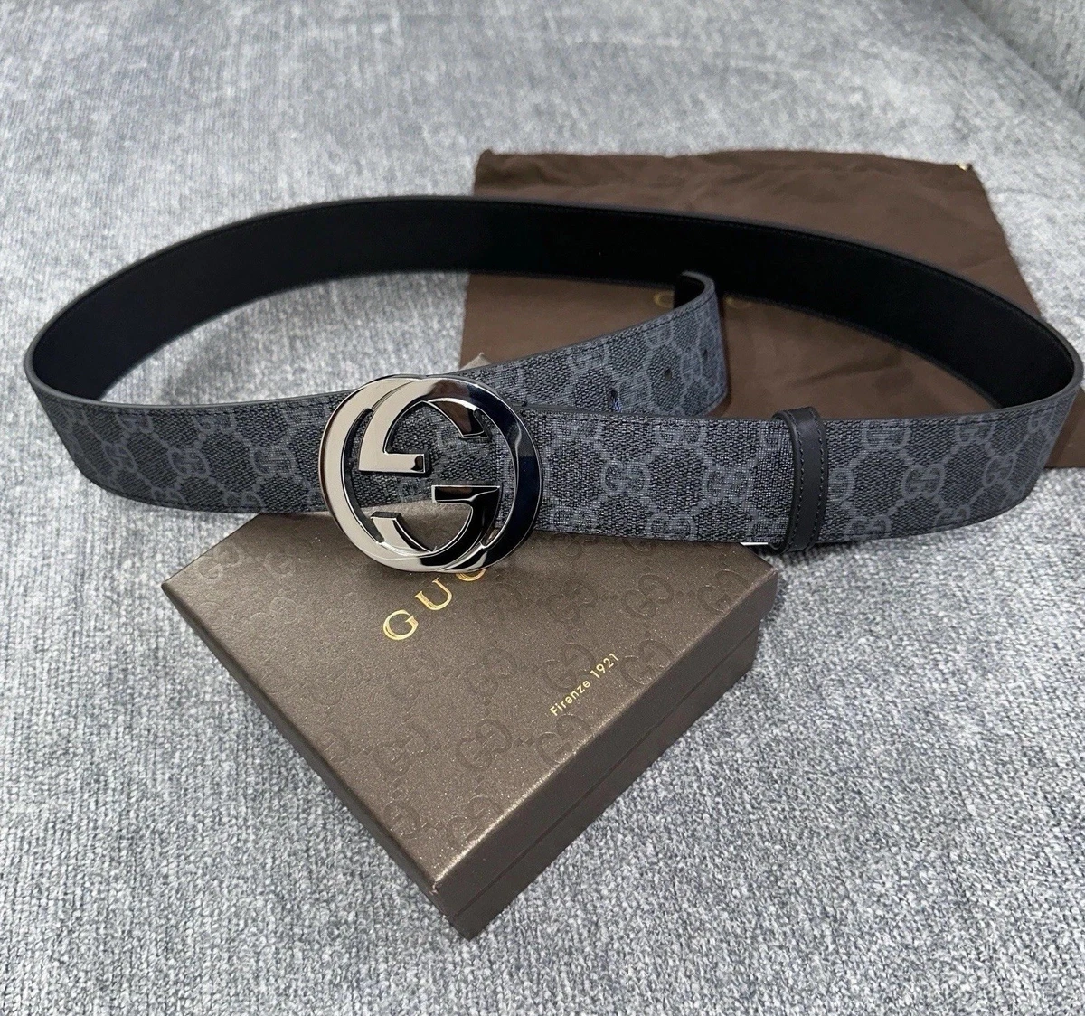 Authentic, Never worn Gray, medium sized Gucci belt Gucci Gray Belts for Men for sale - eBay main image 4