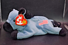 Ty Beanie Baby Lefty Donkey Patriotic 1996 PVC Pellets