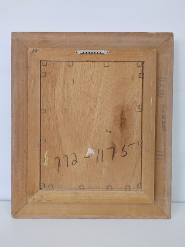 Vintage Mid Century Modern 1960s Floral Bouquet Carved Framed Painting ~ 13 x 15 - Imagen 4 de 4