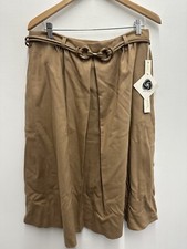 NWT Vintage Sag Harbor Brown Wool Blend Maxi A-Line Skirt Size 20 90s