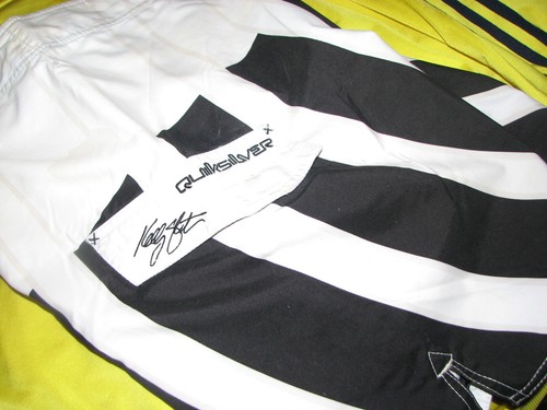 Vintage Quiksilver surf shorts '90s large signed Kelly Slater - Imagen 3 de 3