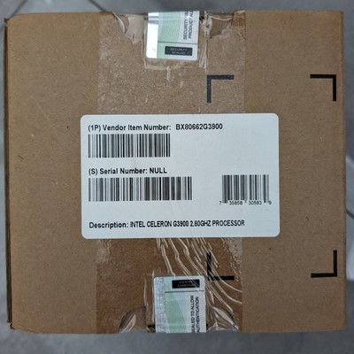 Intel Celeron G3900 2.60GHz (SR2HT) Processor