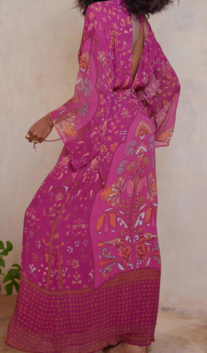 NWT TIGERLILY LADIES ALEXANDRIA RASPBERRY MAXI DRESS SIZE AU 8 RRP $299 - Picture 13 of 13