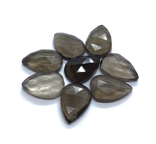 Cuarzo ahumado natural corte rosa pera piedras preciosas sueltas para hacer todo tipo de joyas - Imagen 21 de 24