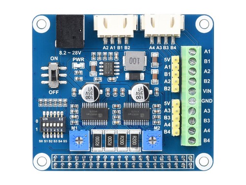 Waveshare HRB8825 Stepper Motor HAT For Raspberry Pi Drives Two Stepper Motors - 第 3/6 張圖片
