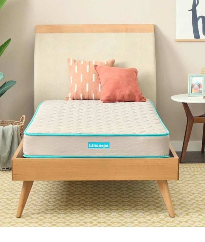 Linenspa Colchón 6 Pulgadas Doble XL Tamaño Bonnell Muelle con Capa de Espuma Foto 2 de 2