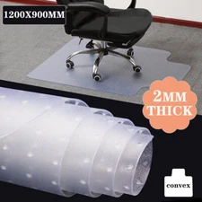 120X90CM Non-Slip Office PVC Chair Desk Mat Floor Carpet Home Protector Clear