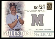 2002 Topps Tribute #MIM-WB Wade Boggs Milestone Materials