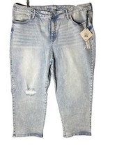 Women's High-Rise Cropped Slim Straight Jeans - Ava  Viv Size 26