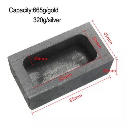 Gold Silber Graphit Barrenform Gießform Schmelztiegel für Metall Kupfer Messing - Bild 7 von 9