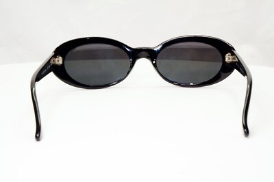 Gucci Sunglasses 1997 Vintage Black Silver Womens Oval GG 2413/N/S