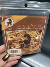 Mill Hill BEADS Cross Stitch Kit Autumn Harvest Glass Cat Ornament