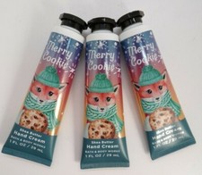 Bath Body Works Merry Cookie Shea Butter Hand Cream Set of 3 Tubes 350C