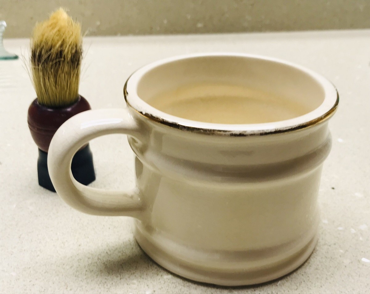 Vintage Barbershop Old Fashion Luxury Shaving Mug and Brush