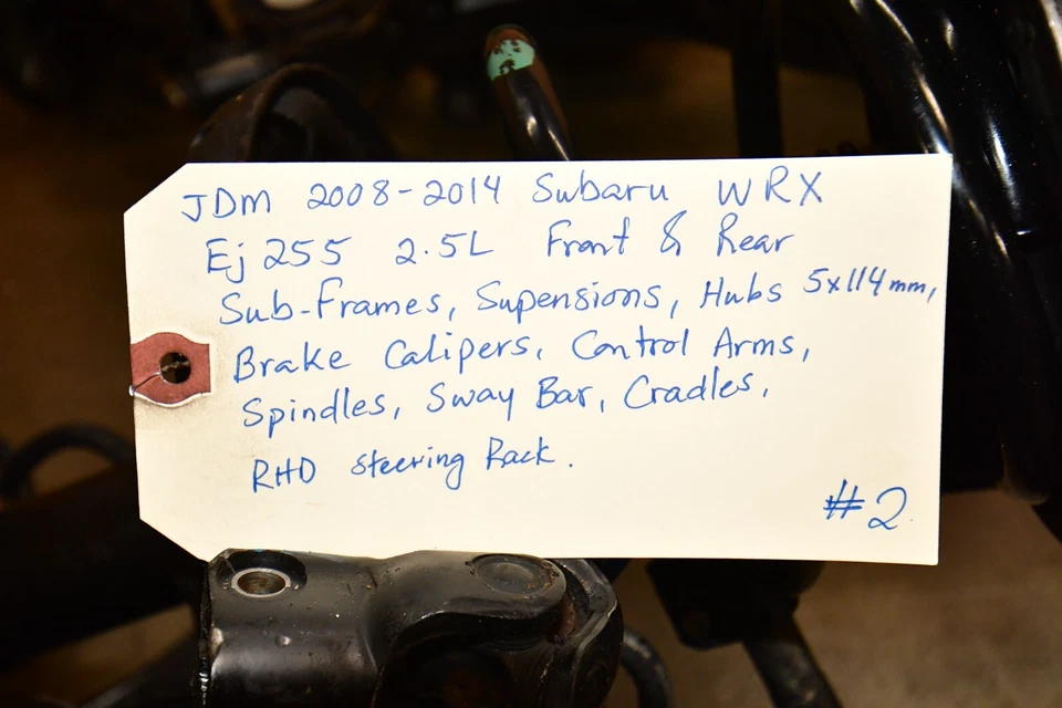 JDM 2008-2014 Subaru WRX EJ255 2,5 L Turbo Submarcos Suspensiones Pinzas de Freno Foto 3 de 4