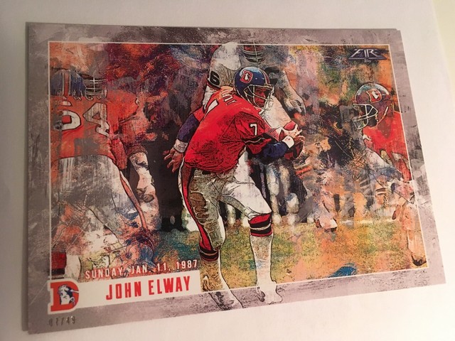 2015 Topps Fire Transcendent Touchdowns 5x7 John Elway Broncos /49
