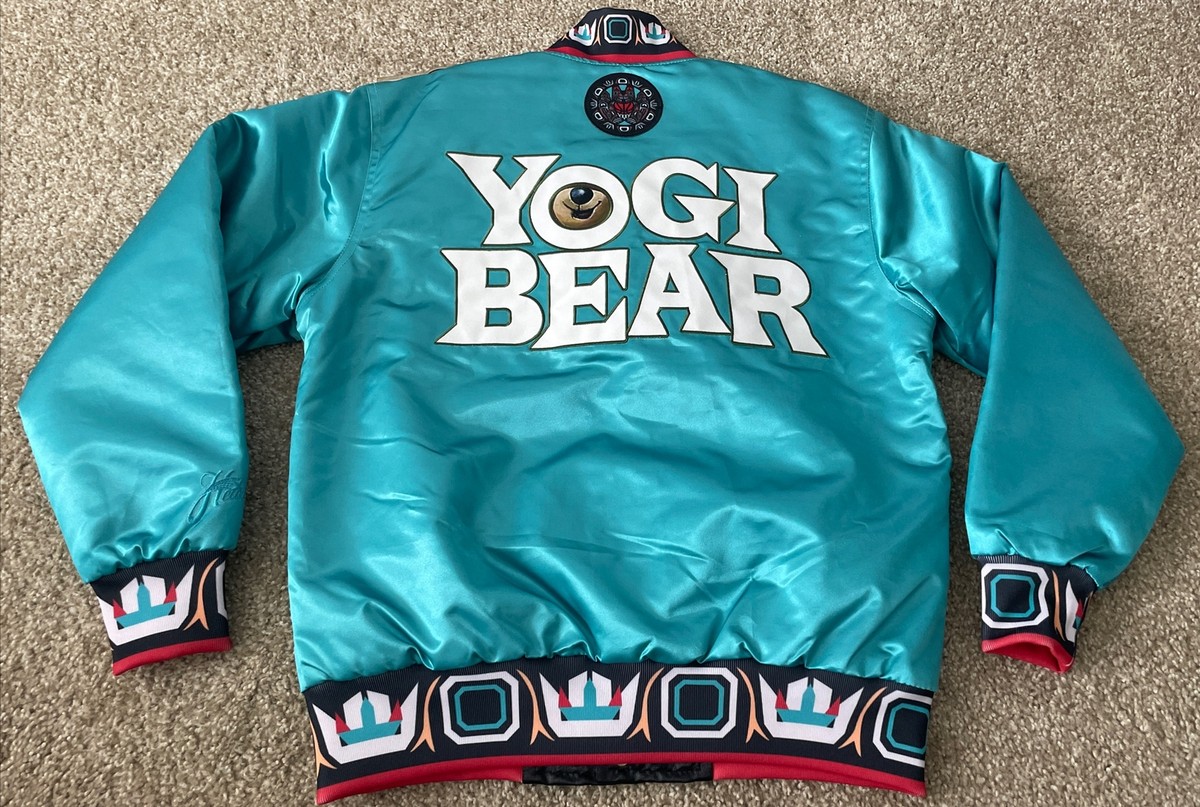 Vancouver Grizzlies Yogi Bear Headgear Classics Satin Jacket Vancouver Grizzlies Yogi Bear Headgear Classics Satin Jacket