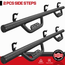 Chevrolet Step Bars Fit 2007-2018 Silverado/Sierra Double Cab Nerf Bar Running Board Black BOC