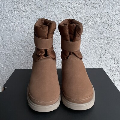 UGG Classic Short Pull-on Weather Chestnut Suede Sheepskin Boots