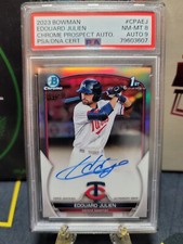 2023 Bowman #CPAEJ Edouard Julien Chrome Prospect Auto Refractor /499 PSA 8