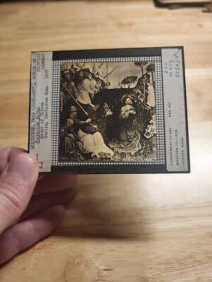 Vtg Magic Lantern Slide-Prayer On The Mount Of Olives-Painting By Hans Multscher
