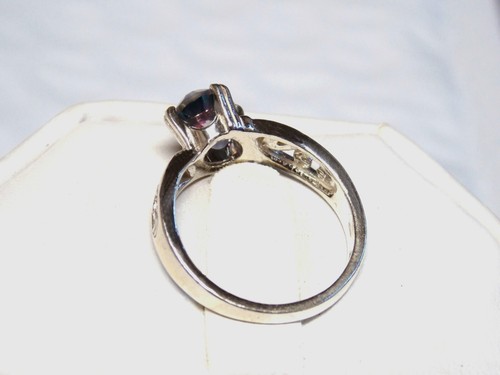 Purple Green Mystic Topaz Size 6.5 Ring 925 Sterling Silver Filigree USA Made - Picture 11 of 11