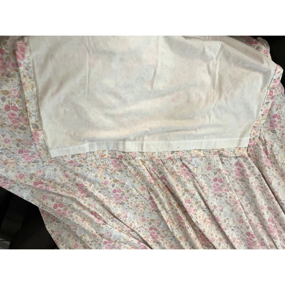 Juego Cortinas y Cenefas Laura Ashley Rosa Floral Rosas Suave Azul Salvia Foto 3 de 4