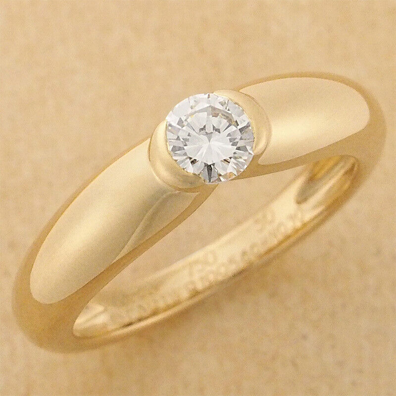 Cartier Sherry 1P Diamond Ring 0.30Ct K18 Yellow Gold US Cartier Sherry 1P Diamond Ring 0.30Ct K18 Yellow Gold US