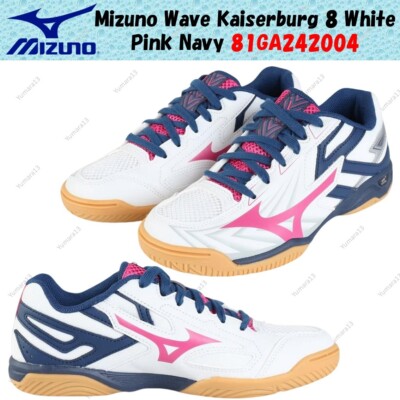 Mizuno Wave Kaiserburg 8 White Pink Navy 81GA242004 Men's Size