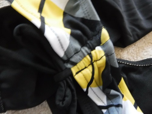 NWOT Hobie Cinched side Banded Bikini Bottom Sz Small Yellow White Black - Picture 3 of 6
