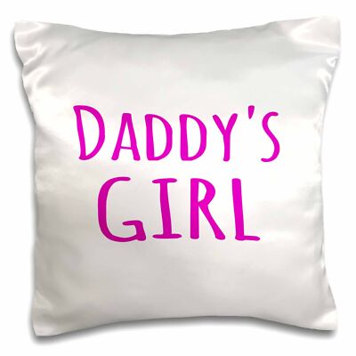 3dRose Daddys Girl - hot pink text - fun gifts for daddies girls 16x16 inch Pill