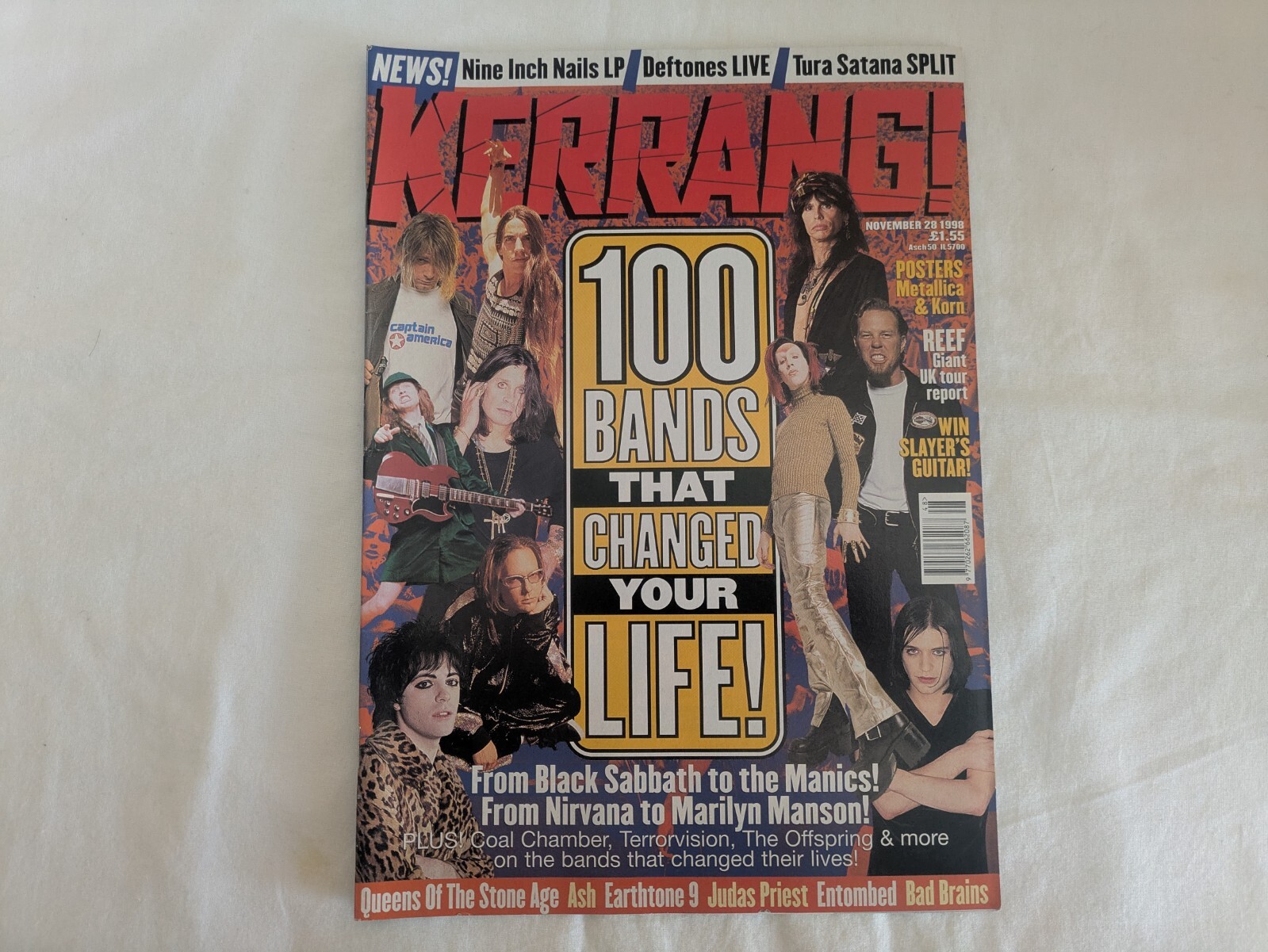 KERRANG! Magazine 100 BANDS THAT CHANGED Your Life! Nov. 28 1998 | eBay