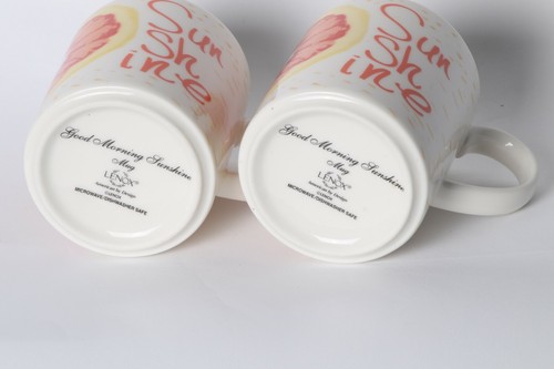 Lenox GOOD MORNING SUNSHINE Orange Grapefruit Mugs set of 2 - Picture 6 of 6