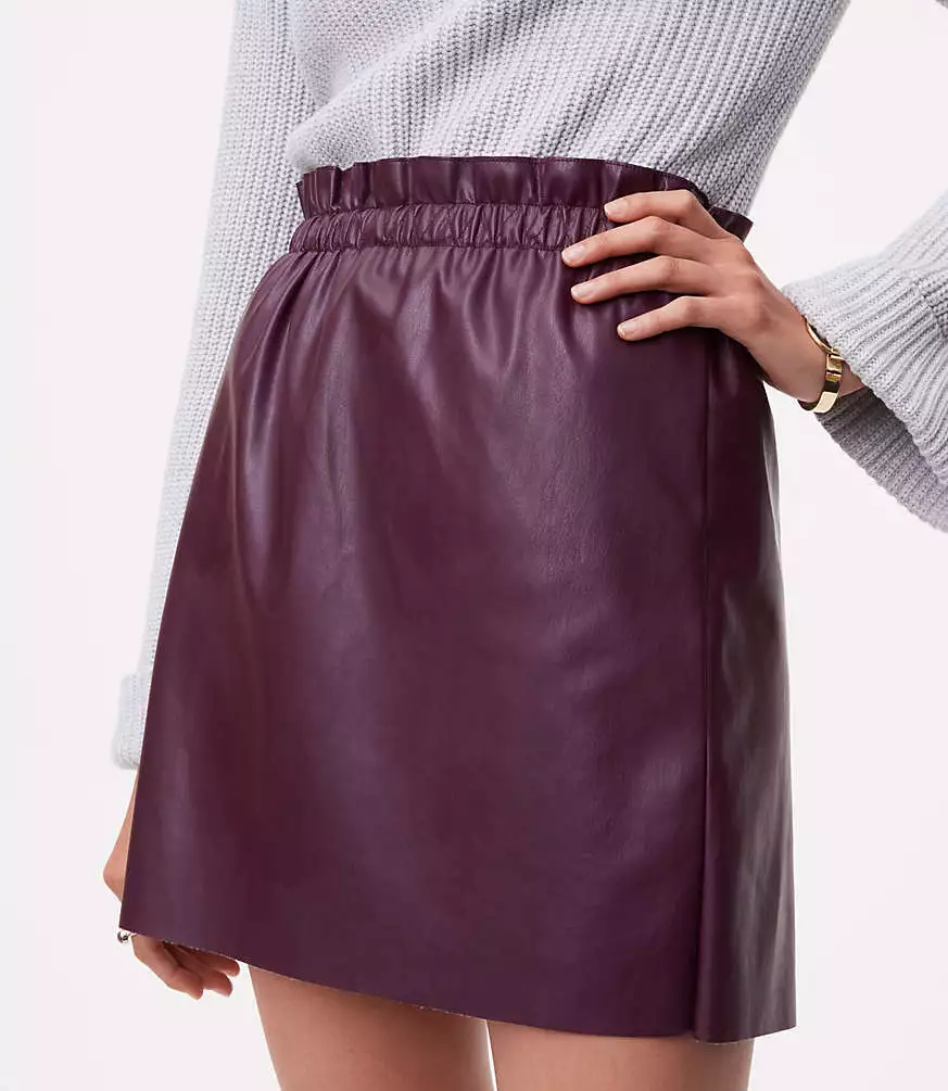 Ann taylor hotsell loft leather skirt