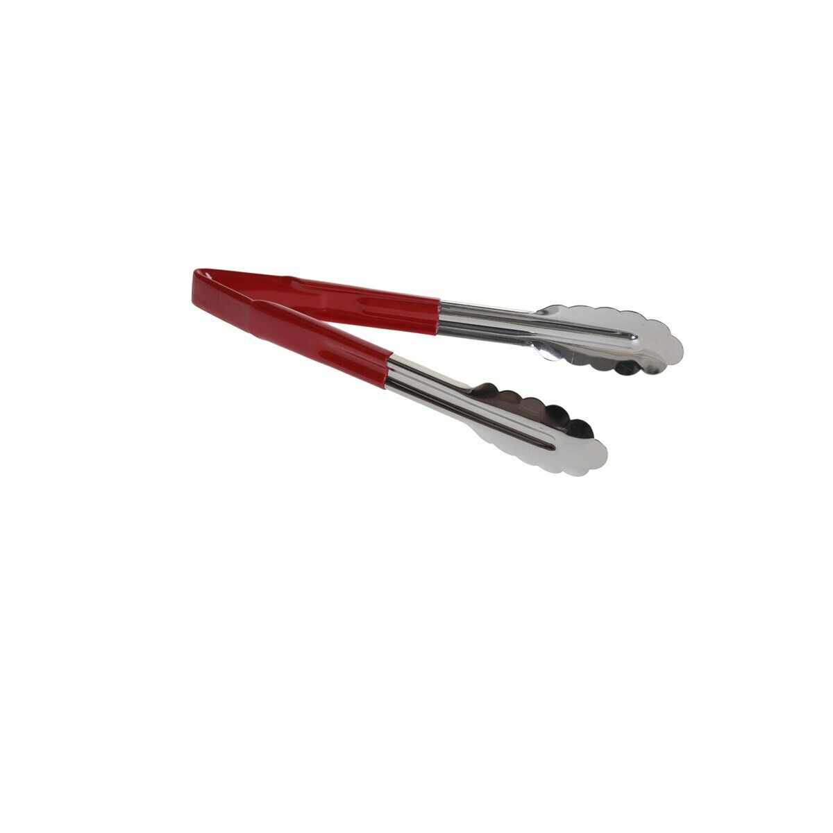 9"" Colour Coded Stainless Steel Red Tongs Deli Buffet Serving Catering Tong