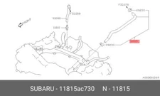 Genuine OE Hose Assembly-Pcv 11815AC730 for Subaru 11815-AC730