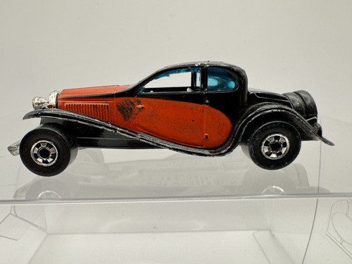 Hot Wheels ‘37 Bugatti 1980 Black Red Blackwall Made In Hong Kong Used - Picture 4 of 9