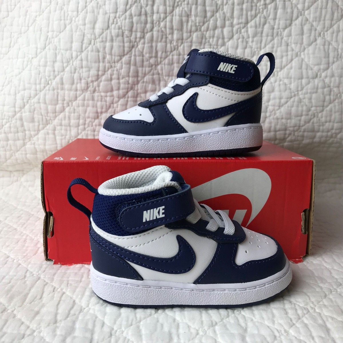 Nike Court Borough Mid 2 (TDV) Toddler Kid's Shoes SZ 3C