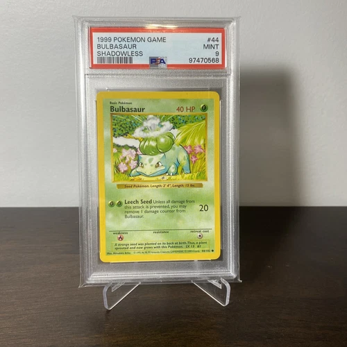 1999 POKEMON GAME #44 BULBASAUR BASE SET 1999-2000 PSA 9 MINT