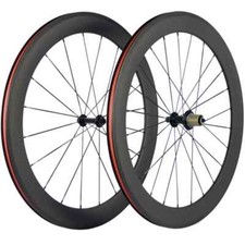Juego de ruedas cubierta de carbono para bicicleta de carretera 700C 60 mm R13 ruedas de buje rueda de bicicleta de carreras