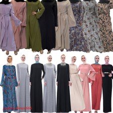 Ramadan Abaya Dubai Maxi Dress Muslim Women Kaftan Robe Islamic Party Gown New