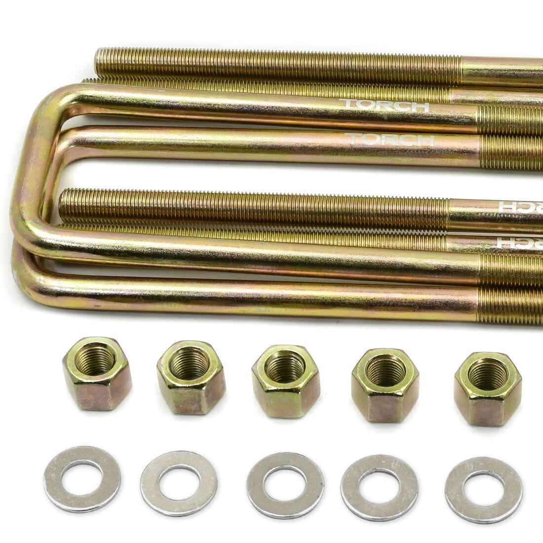U Bolts 3 Inch 12.5" Extra Long Square U-Bolts - 2.5" Wide, 9/16" Thread With Hardware Kit 12.5 Inch U-bolts - Foto 2