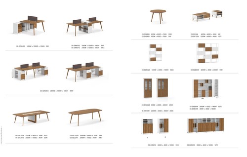 Schreibtisch Büro Set Wandregal Regal Schrank 2 tlg Büro Zimmer Einrichtung neu - Bild 5 von 5