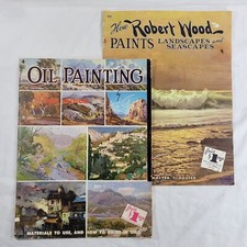 Walter Foster Art Book Lot Of 2 Vintage Oil Painting Books Landscapes Seascapes