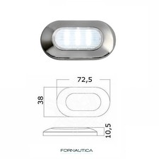 LUCE DI CORTESIA BARCA GOMMONE 6 LED STAGNA 12V CAMPER - ACCESSORI NAUTICA