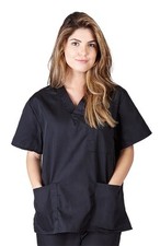 Natural Uniforms Unisex Scrub Top Men/Women Medical Hospital Nursing V-Neck Top
